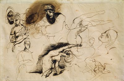 Sketch for Sardanapalus by Ferdinand Victor Eugene Delacroix